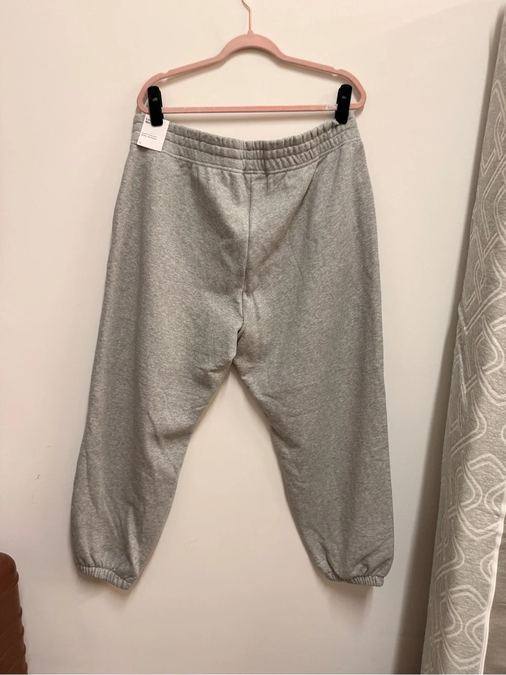 Nike Gray Fleece Track Joggers with Swoosh